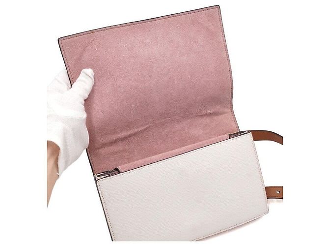 Bally Borsa a tracolla e crossbody con patta in pelle bianca - vista 6