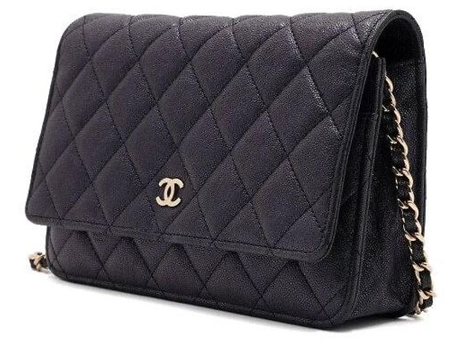 Chanel Sac à épaule et sac bandoulière à chaîne CC dorée Noir - vue 2