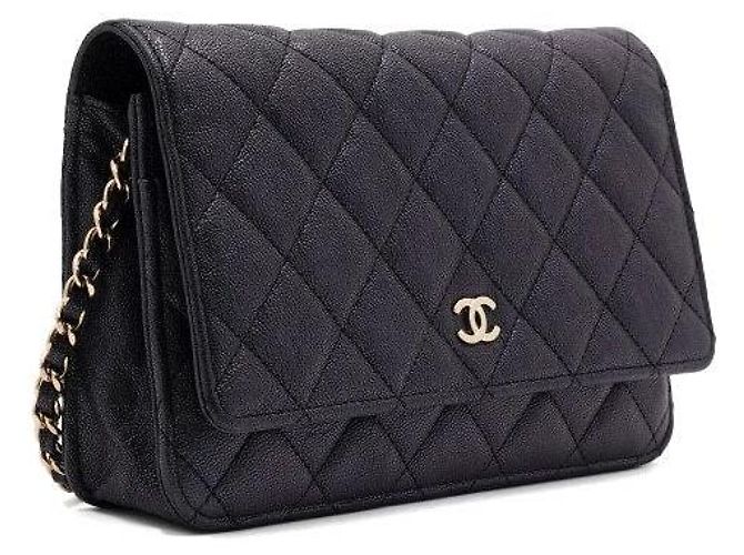 Chanel Sac à épaule et sac bandoulière à chaîne CC dorée Noir - vue 3