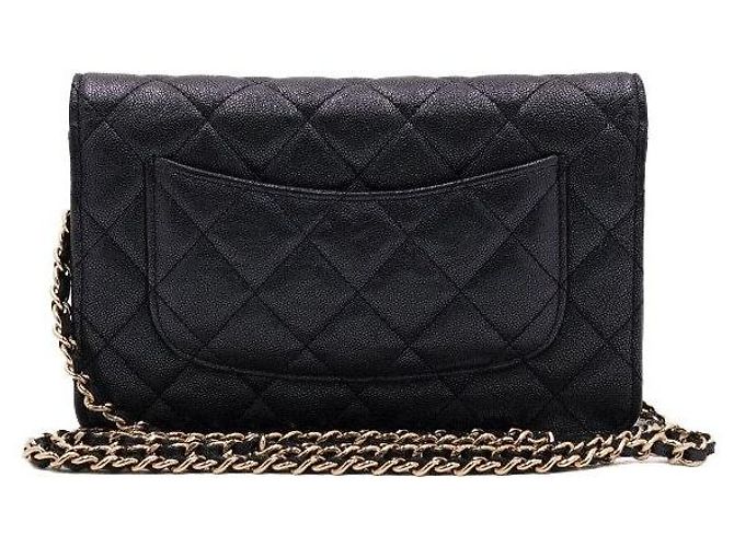 Chanel Sac à épaule et sac bandoulière à chaîne CC dorée Noir - vue 4