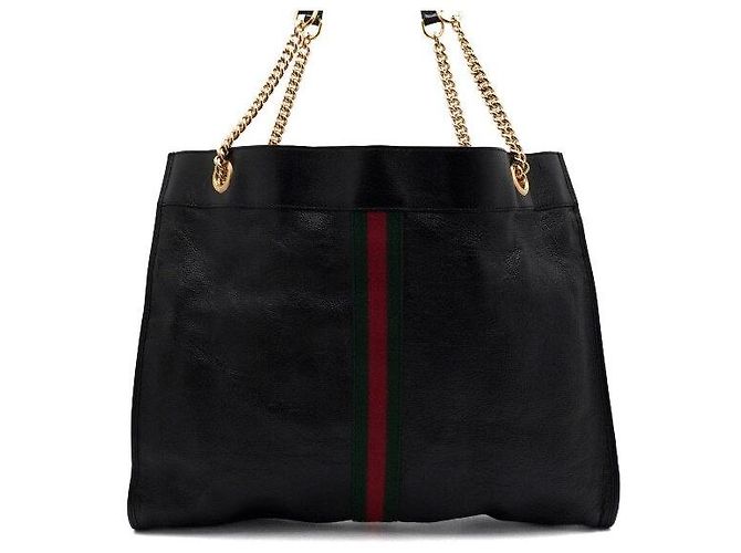 Gucci Borsa a tracolla Raja Web Chain con testa di tigre nera - vista 4
