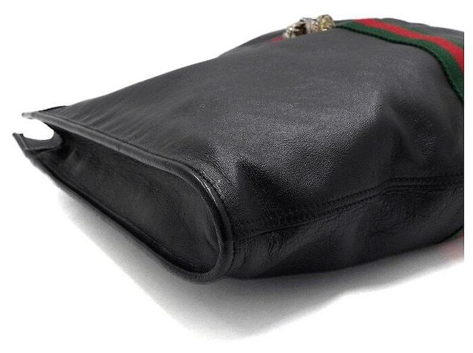 Gucci Borsa a tracolla Raja Web Chain con testa di tigre nera - vista 9