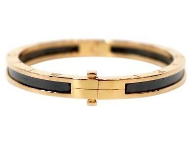 Bulgari Bracciale rigido in oro rosa Nero - vista 2
