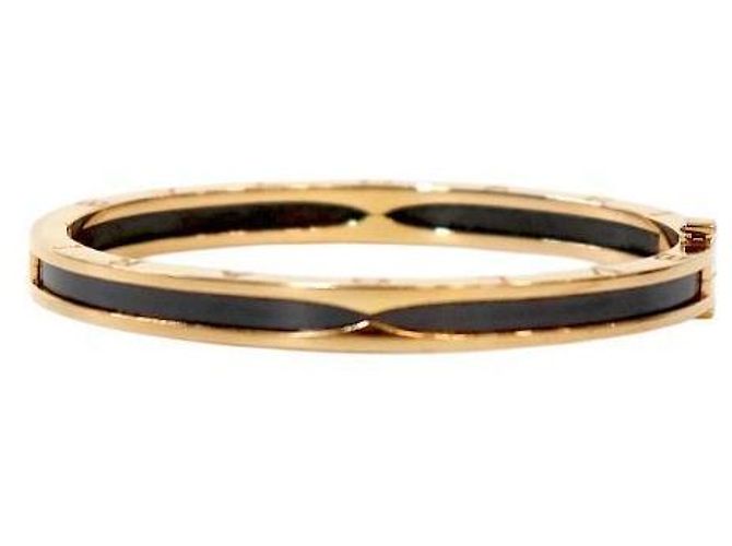 Bulgari Bracciale rigido in oro rosa Nero - vista 3