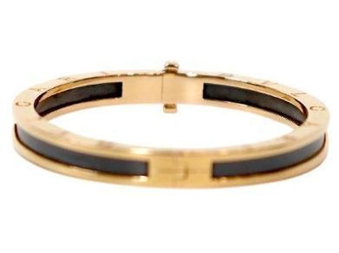 Bulgari Bracciale rigido in oro rosa Nero - vista 4