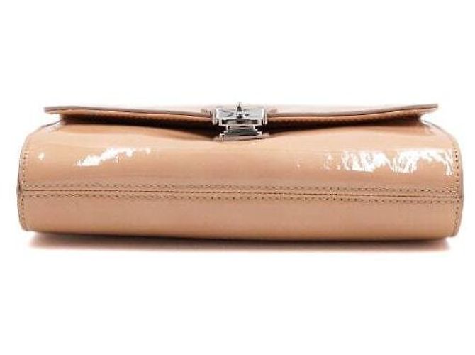 Tod's Borsa a tracolla in vernice beige con catena - vista 8