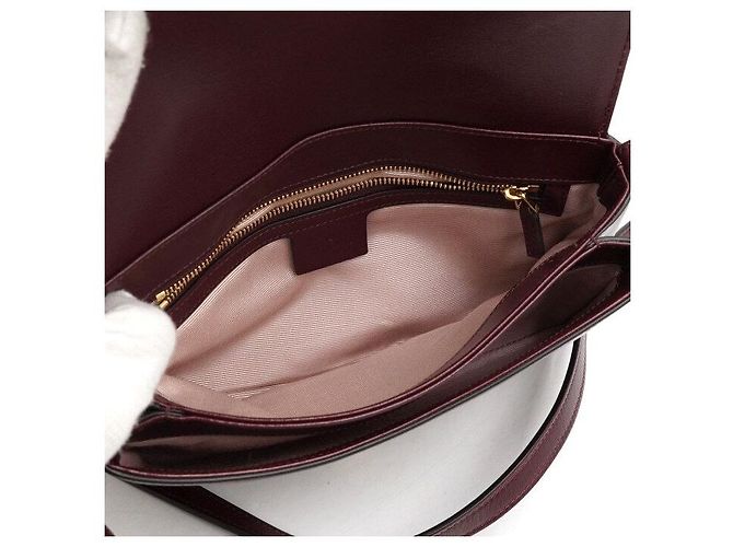 Gucci Picca borsa a tracolla e borsa crossbody bordeaux - vista 5