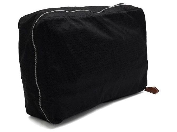 Hermès Borsa Travel Cube MM in seta nera Nero - vista 3