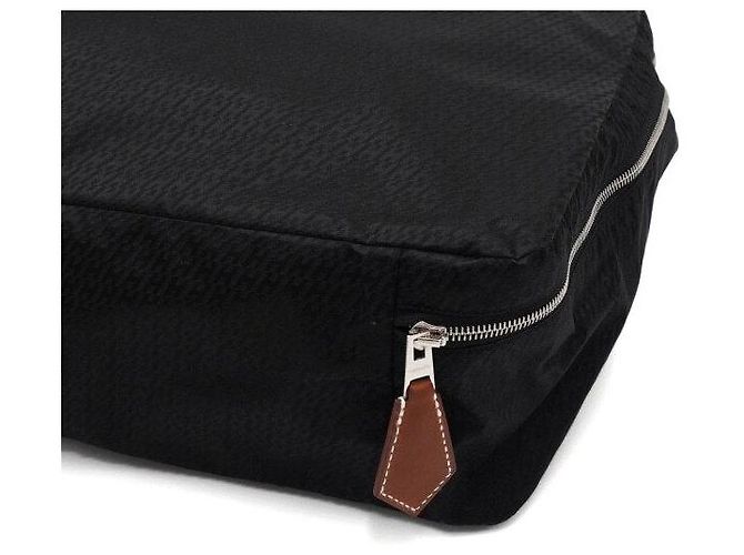 Hermès Borsa Travel Cube MM in seta nera Nero - vista 8