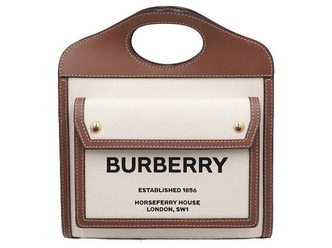 Burberry Mini borsa tote e crossbody in tela con tasca Multicolore - vista 2