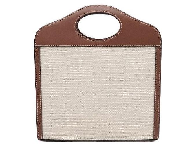 Burberry Mini borsa tote e crossbody in tela con tasca Multicolore - vista 5