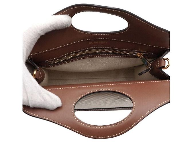 Burberry Mini borsa tote e crossbody in tela con tasca Multicolore - vista 6