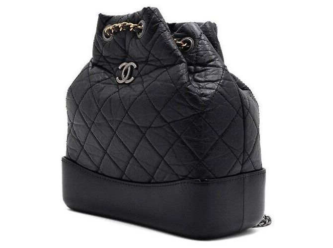 Chanel Zaino piccolo Gabrielle in vitello nero - vista 3