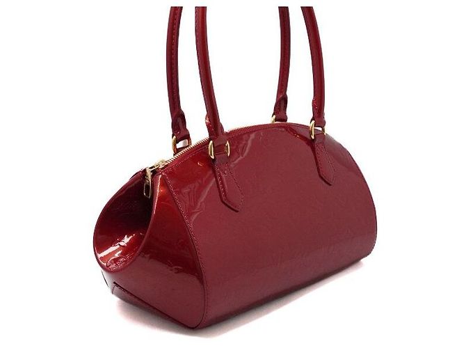 Louis Vuitton Borsa tote e borsa a tracolla Monogram Vernis Sherwood PM Rosso - vista 3