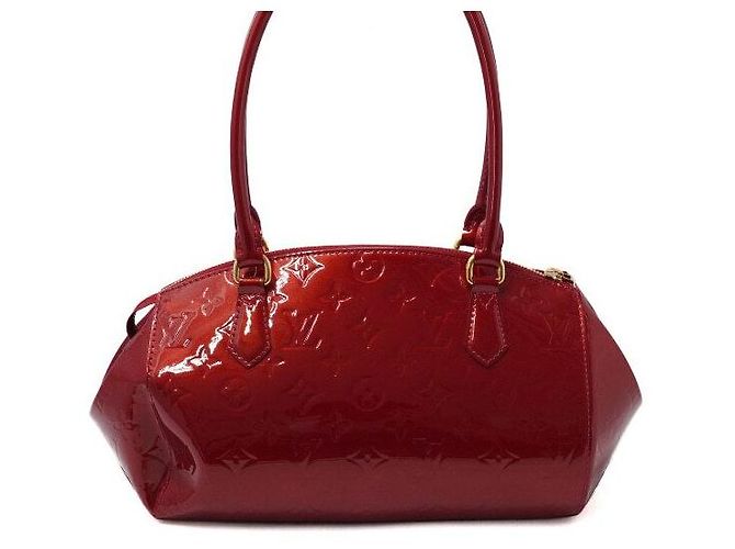 Louis Vuitton Borsa tote e borsa a tracolla Monogram Vernis Sherwood PM Rosso - vista 4