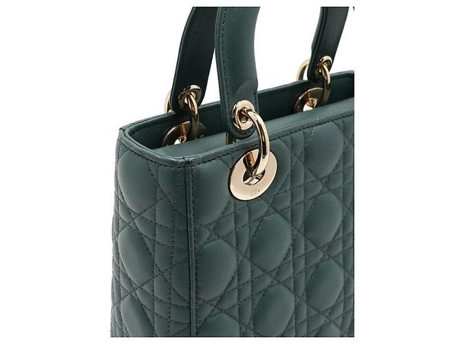 Borsa a mano e a tracolla Lady Dior My ABCDior Small Verde - vista 10