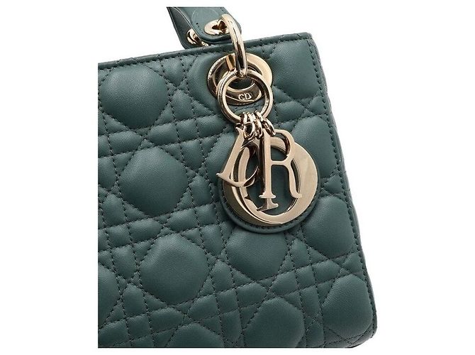 Borsa a mano e a tracolla Lady Dior My ABCDior Small Verde - vista 11