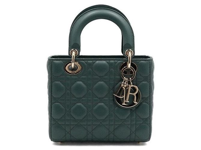 Borsa a mano e a tracolla Lady Dior My ABCDior Small Verde - vista 2