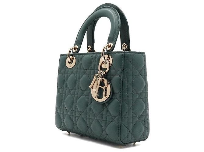 Borsa a mano e a tracolla Lady Dior My ABCDior Small Verde - vista 3
