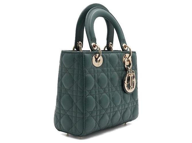Borsa a mano e a tracolla Lady Dior My ABCDior Small Verde - vista 4