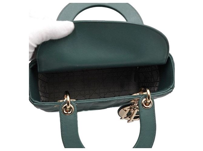 Borsa a mano e a tracolla Lady Dior My ABCDior Small Verde - vista 6