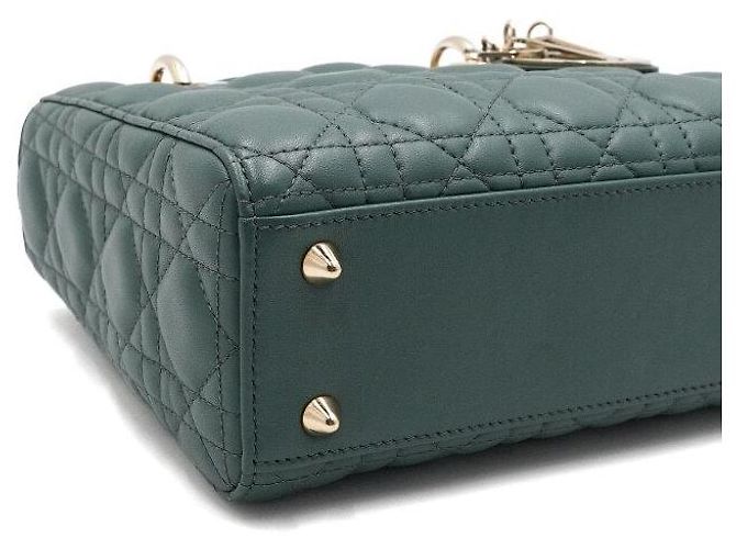 Borsa a mano e a tracolla Lady Dior My ABCDior Small Verde - vista 8