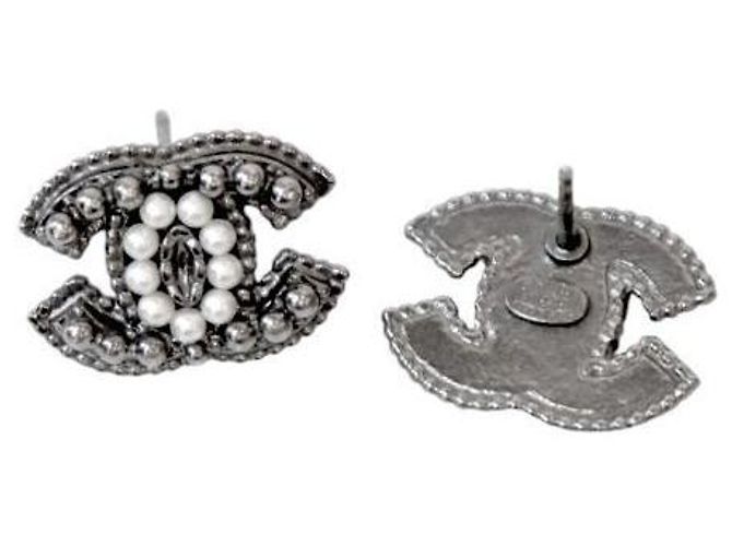 Chanel Pearl CC Ohrringe Silber - Ansicht 4