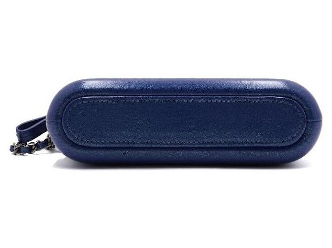 Chanel Borsa Gabrielle Mini Blue con catena dorata, a spalla e crossbody - vista 8