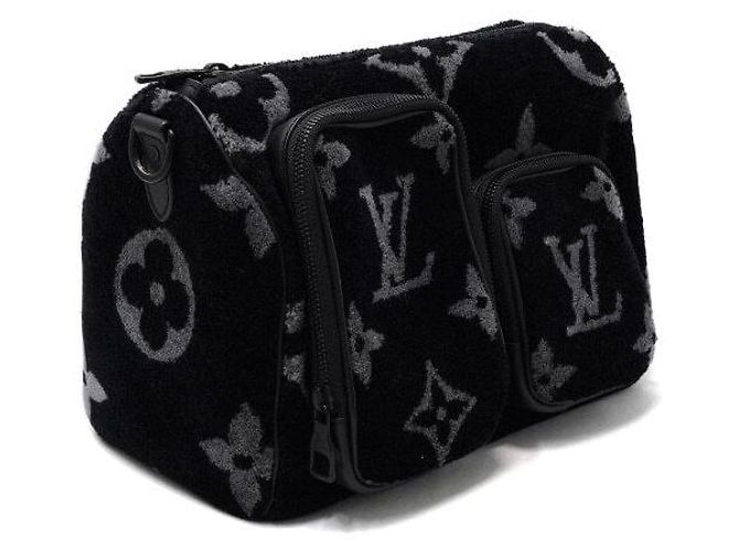 Louis Vuitton Borsa a tracolla da uomo Keepall Bandoulière in shearling nero Monogram - vista 3