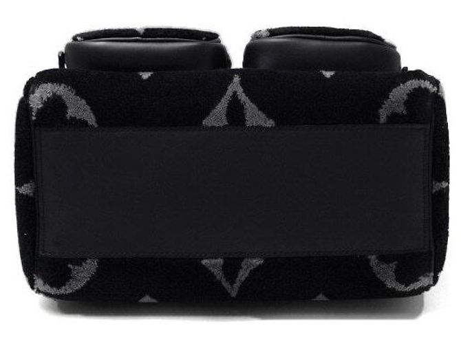 Louis Vuitton Borsa a tracolla da uomo Keepall Bandoulière in shearling nero Monogram - vista 6