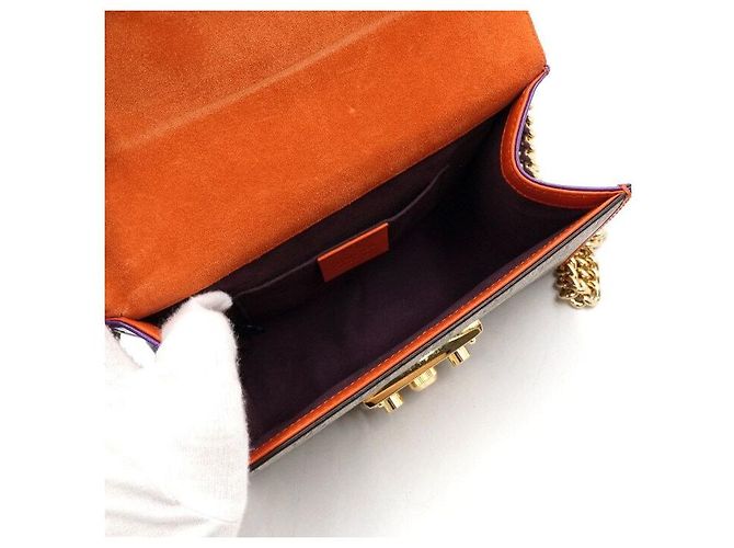 Padlock Gucci Borsa a tracolla Small GG con catena dorata e lucchetto Multicolore - vista 5