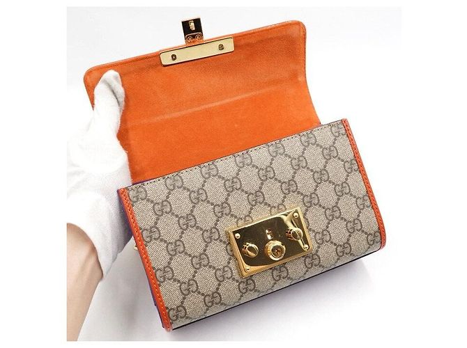Padlock Gucci Borsa a tracolla Small GG con catena dorata e lucchetto Multicolore - vista 6
