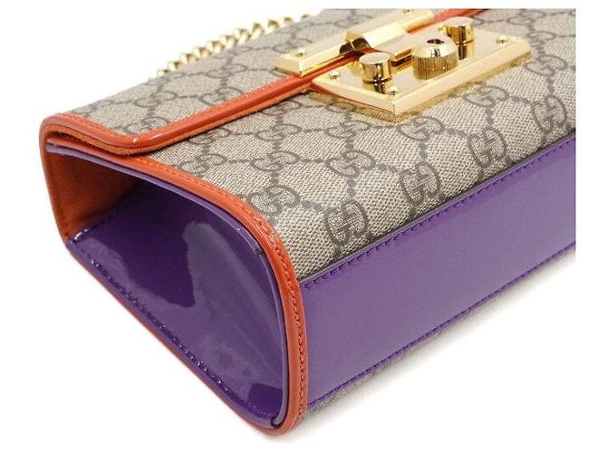 Padlock Gucci Borsa a tracolla Small GG con catena dorata e lucchetto Multicolore - vista 8