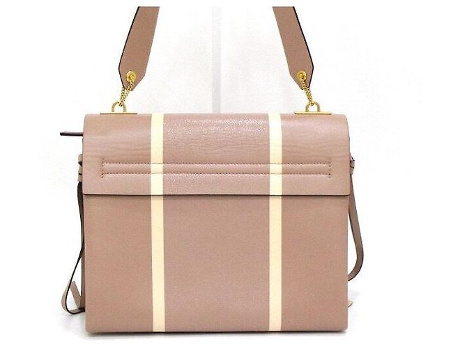 Valentino Borsa a tracolla Garavani VLogo con catena dorata, Beige Medium Marrone - vista 4