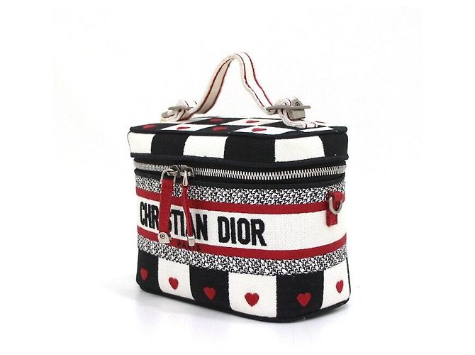 Dior Borsa Tote e Borsa a Tracolla D-Chess con Motivo a Cuore, modello Vanity Case Rosso - vista 2
