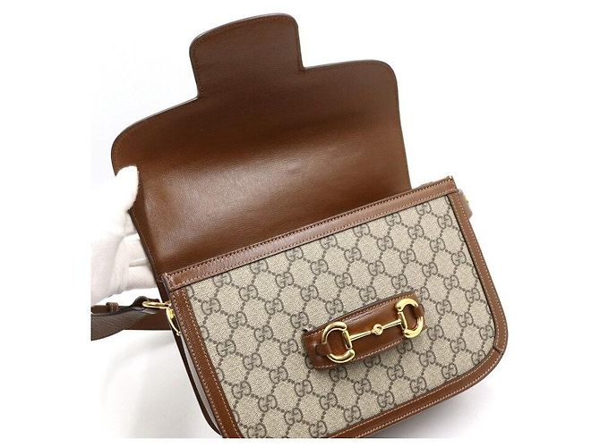 Gucci Borsa a tracolla in tela Horsebit - vista 6