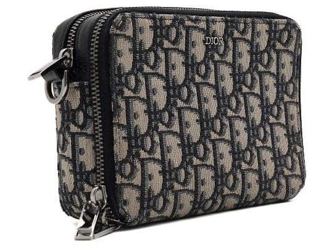Dior Borsa a tracolla e crossbody unisex Oblique Pouch Zip - vista 4