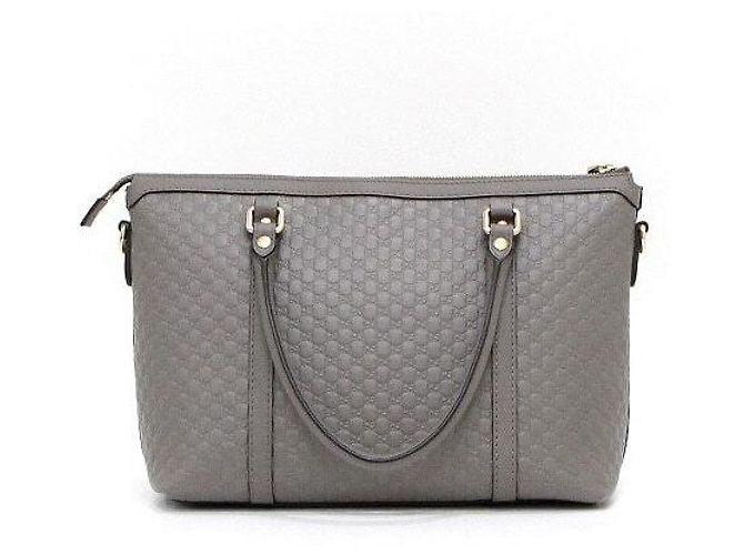 Gucci Borsa tote e a tracolla in pelle Micro GG Grigia Marrone - vista 5