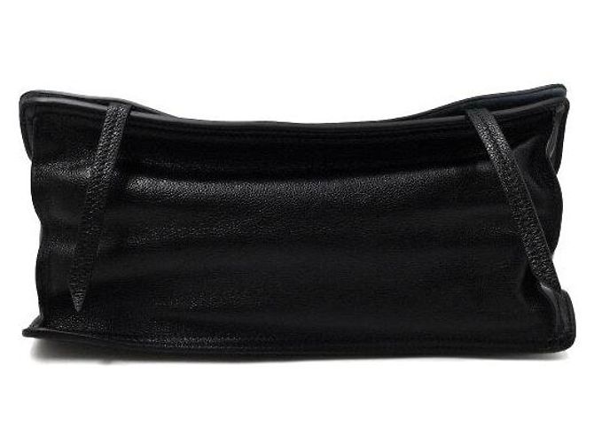 Prada Borsa a tracolla e spalla Etiquette in pelle nera con patta Nero - vista 7
