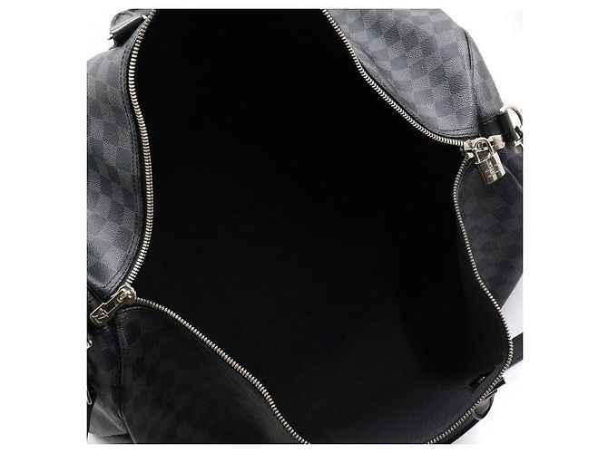 Louis Vuitton Borsa Tote e Borsa a Tracolla Keepall Damier Graphite Marrone - vista 4