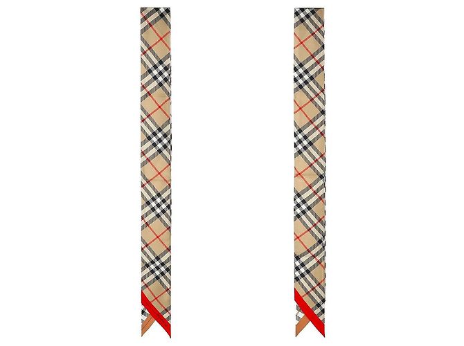 Burberry Skinny Seidenschal mit Karomuster Mehrfarben - Ansicht 3