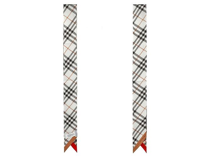 Burberry Skinny Seidenschal mit Karomuster Mehrfarben - Ansicht 4