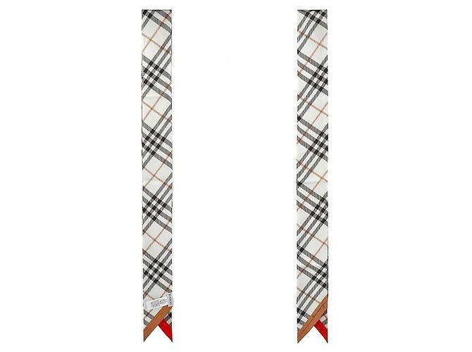 Burberry Skinny Seidenschal mit Karomuster Mehrfarben - Ansicht 8