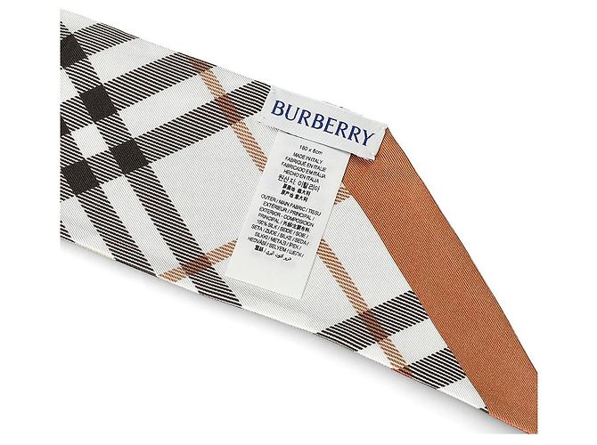 Burberry Skinny Seidenschal mit Karomuster Mehrfarben - Ansicht 9