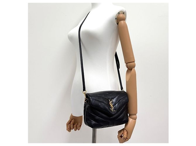 Saint Laurent Borsa Lulu Toy Bag Monogram Nera Nero - vista 3