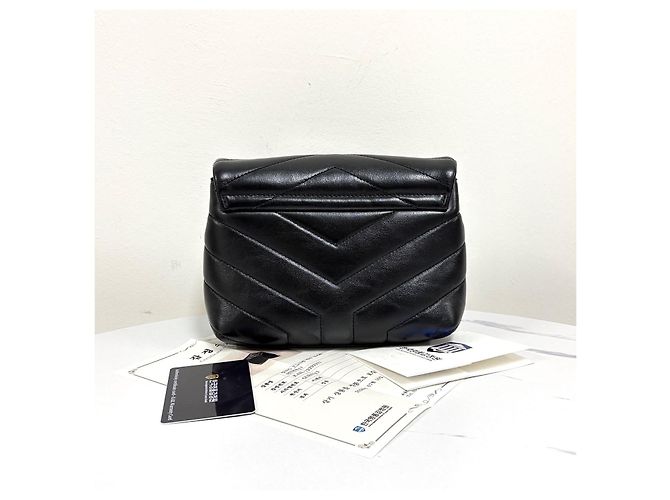 Saint Laurent Borsa Lulu Toy Bag Monogram Nera Nero - vista 4