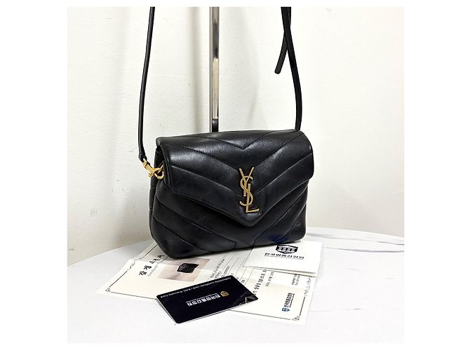 Saint Laurent Borsa Lulu Toy Bag Monogram Nera Nero - vista 5
