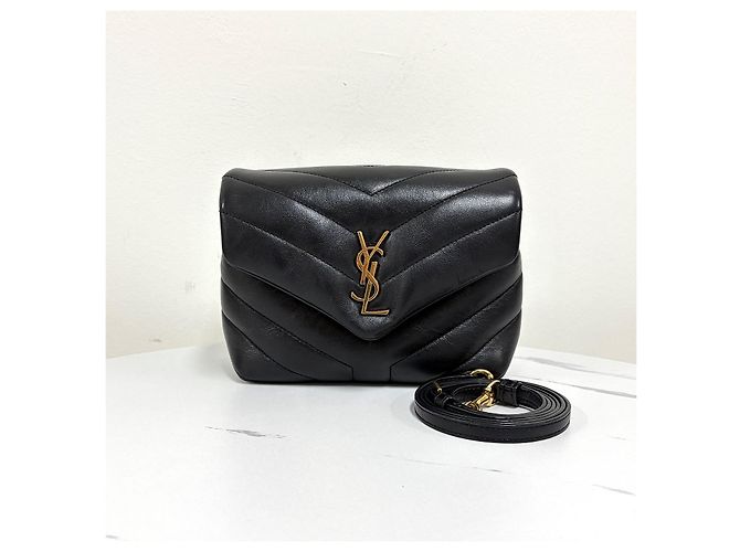 Saint Laurent Borsa Lulu Toy Bag Monogram Nera Nero - vista 6