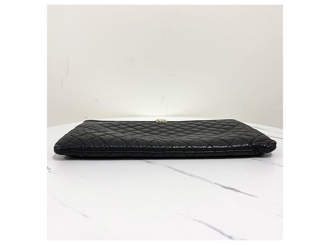 Chanel Clutch Caviar Boy Large Black Nero - vista 7