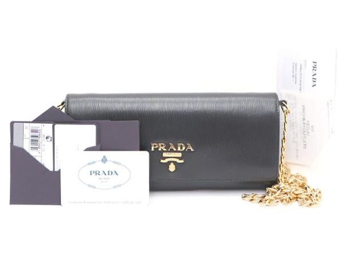 Prada Borsa Crossbody WOC Vitello Move Gold Chain Nero - vista 16